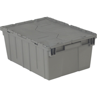 Flipak&reg; Polyethylene Plastic (PE) Distribution Containers, 21.9" x 15.2" x 9.3", Grey Distribution Jean Lapalme