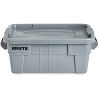 Bac de stockage Brute avec couvercle, 27,88” p x 16,5” la x 10,7" h, Capacit&eacute; 112 lb, Gris Distribution Jean Lapalme