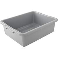 Contenant utilitaire sans compartiments, 7" ha x 21,5" p x 17" lo, Plastique, Gris Distribution Jean Lapalme