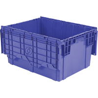 Flipak Polyethylene Plastic (PE) Distribution Containers, 27.9" x 20.9" x 15.2", Blue Distribution Jean Lapalme