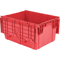 Flipak Polyethylene Plastic (PE) Distribution Containers, 27.9" x 20.9" x 15.2", Red Distribution Jean Lapalme