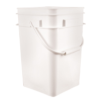 Seau carr&eacute;, Plastique, 4,25 gal. Distribution Jean Lapalme