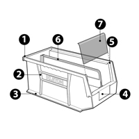 Bac empilable & &agrave; suspendre, 11" la, 5" h x 10-7/8" p, Vert Distribution Jean Lapalme