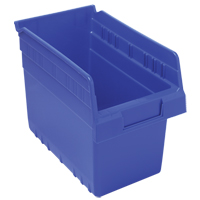 Store-Max Shelf Bins, 6-5/8" W x 8" H x 11-5/8" D, Blue, 44 lbs. Capacity Distribution Jean Lapalme
