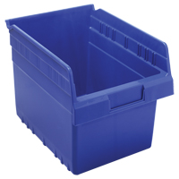 Store-Max Shelf Bins, 8-3/8" W x 8" H x 11-5/8" D, Blue, 44 lbs. Capacity Distribution Jean Lapalme