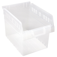 Store-Max Shelf Bins, 8-3/8" W x 8" H x 11-5/8" D, Clear, 44 lbs. Capacity Distribution Jean Lapalme