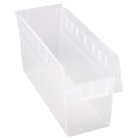Bacs pour &eacute;tag&egrave;re Store-Max, 6-5/8" la x 8" H x 17-7/8" p, Transparent, Capacit&eacute; 56 lb Distribution Jean Lapalme