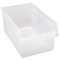 Bacs pour &eacute;tag&egrave;re Store-Max, 11-1/8" la x 8" H x 17-7/8" p, Transparent, Capacit&eacute; 56 lb Distribution Jean Lapalme