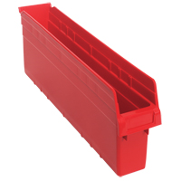 Bacs pour &eacute;tag&egrave;re Store-Max, 4-3/8" la x 8" H x 23-5/8" p, Rouge, Capacit&eacute; 68 lb Distribution Jean Lapalme