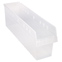 Store-Max Shelf Bins, 6-5/8" W x 8" H x 23-5/8" D, Clear, 68 lbs. Capacity Distribution Jean Lapalme