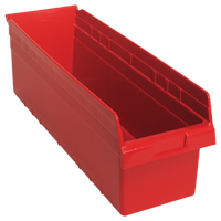 Bacs pour &eacute;tag&egrave;re Store-Max, 8-3/8" la x 8" H x 23-5/8" p, Rouge, Capacit&eacute; 68 lb Distribution Jean Lapalme