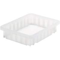 Contenant Divider Box, Plastique, 10,875" la x 8,25" p x 2,5" h, Transparent Distribution Jean Lapalme
