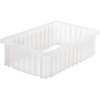 Contenant Divider Box, Plastique, 16,5" la x 10,875" p x 5" h, Gris Distribution Jean Lapalme