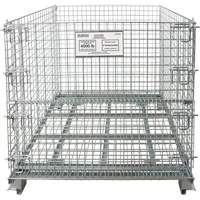 Conteneur repliable en m&eacute;tal grillag&eacute;, 40" la x 48" p x 42" h, Capacit&eacute; de 4000 lb Distribution Jean Lapalme