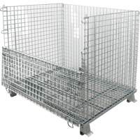 Conteneur repliable en m&eacute;tal grillag&eacute;, 40" la x 48" p x 42" h, Capacit&eacute; de 4000 lb Distribution Jean Lapalme