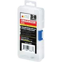Plastic Compartment Box, 2.75" W x 5.5" D x 1.25" H, 8 Compartments Distribution Jean Lapalme