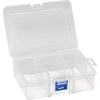Plastic Compartment Box, 4.75" W x 6.75" D x 2.25" H, 6 Compartments Distribution Jean Lapalme