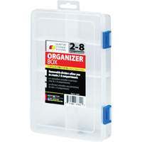 Plastic Compartment Box, 5.5" W x 7.75" D x 1.75" H, 8 Compartments Distribution Jean Lapalme