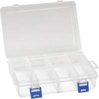 Plastic Compartment Box, 5.5" W x 7.75" D x 1.75" H, 8 Compartments Distribution Jean Lapalme