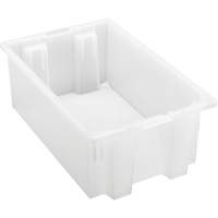 Heavy-Duty Stack & Nest Tote, 6" x 11" x 18", Clear Distribution Jean Lapalme