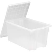 Heavy-Duty Stack & Nest Tote, 15" x 19.5" x 29.5", Clear Distribution Jean Lapalme