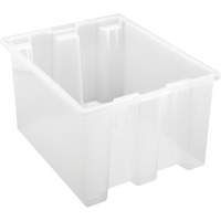 Heavy-Duty Stack & Nest Tote, 10" x 15.5" x 19.5", Clear Distribution Jean Lapalme