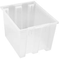 Heavy-Duty Stack & Nest Tote, 13" x 15.5" x 19.5", Clear Distribution Jean Lapalme