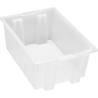Heavy-Duty Stack & Nest Tote, 8" x 13.5" x 19.5", Clear Distribution Jean Lapalme