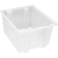 Heavy-Duty Stack & Nest Tote, 13" x 19.5" x 23.5", Clear Distribution Jean Lapalme