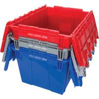 Flip Top Plastic Distribution Container, 21.65" x 15.5" x 12.5", Grey Distribution Jean Lapalme