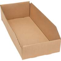 Boîtes profondes en carton ondul&eacute;, 7-3/4" la x 17-1/4" p x 4-1/2" h, Beige Distribution Jean Lapalme
