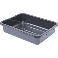 All-Purpose Ribbed-Bottom Storage Tub, 5" H x 15" D x 21" L, Plastic, Grey Distribution Jean Lapalme