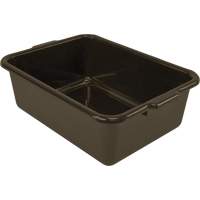 All-Purpose Flat-Bottom Storage Tub, 7" H x 15" D x 21" L, Plastic, Brown Distribution Jean Lapalme