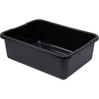 All-Purpose Ribbed-Bottom Storage Tub, 7" H x 15" D x 21" L, Plastic, Black Distribution Jean Lapalme