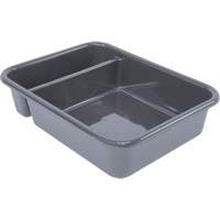 All-Purpose Compartmentalized Storage Tub, 5" H x 15" D x 20" L, Plastic, Grey Distribution Jean Lapalme