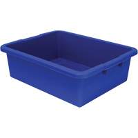 All-Purpose Ribbed-Bottom Storage Tub, 7" H x 17" D x 22" L, Plastic, Blue Distribution Jean Lapalme