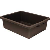 All-Purpose Ribbed-Bottom Storage Tub, 7" H x 17" D x 22" L, Plastic, Brown Distribution Jean Lapalme