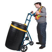 Diable pour baril, Fabriqu&eacute; en Acier, 25 - 55 gal. US (20 - 45 gal. imp.) Distribution Jean Lapalme