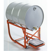 Drum Cradle with Drip Tray, 55 US gal. (45 Imperial Gal.) Capacity, 600 lbs./272 kg Load Limit Distribution Jean Lapalme