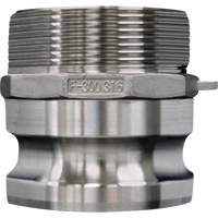 Accouplement &agrave; came et rainure, Acier inoxydable, Type F, 3/4", NPT m&acirc;le, 250 PSI Distribution Jean Lapalme