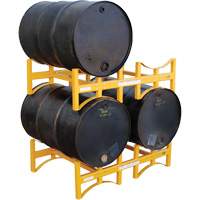 Porte-barils empilable en acier, 2 barils, Capacit&eacute; de 1600 lb, 45-1/2" la x 29-7/8" p x 12-3/4" h Distribution Jean Lapalme
