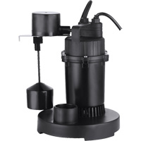 Thermoplastic Submersible Sump Pump, 2560 GPH, 115 V, 4.6 A, 1/3 HP Distribution Jean Lapalme