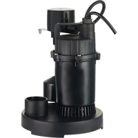 Thermoplastic Submersible Sump Pump, 2560 GPH, 115 V, 4.6 A, 1/3 HP Distribution Jean Lapalme