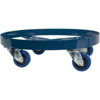 Chariot pour baril, Acier, Capacit&eacute;e 1400 lb, Diam&egrave;tre 24", Roue en &eacute;lastique bleu Distribution Jean Lapalme