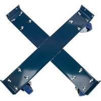 Chariot pour baril, Acier, Capacit&eacute;e 1400 lb, Diam&egrave;tre 24", Roue en &eacute;lastique bleu Distribution Jean Lapalme