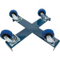 Chariot pour baril, Acier, Capacit&eacute;e 1400 lb, Diam&egrave;tre 24", Roue en &eacute;lastique bleu Distribution Jean Lapalme