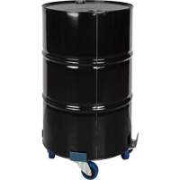 Chariot pour baril, Acier, Capacit&eacute;e 1400 lb, Diam&egrave;tre 24", Roue en &eacute;lastique bleu Distribution Jean Lapalme