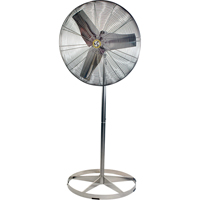 Ventilateurs &agrave; circulation d'air en acier inoxydable, lavables &agrave; grande eau pour service alimentaire, Industriel, 1 Vitesses, Diam&egrave;tre de 20" Distribution Jean Lapalme