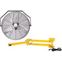 Trousse de ventilateur pour poste de travail industriel avec bras double verrouillable, Industriel, 3 vitesses, Diam&egrave;tre de 24" Distribution Jean Lapalme