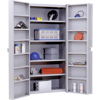 Armoires robustes &agrave; portes creuses, 38" la x 24" p x 72" h, 4 tablettes Distribution Jean Lapalme